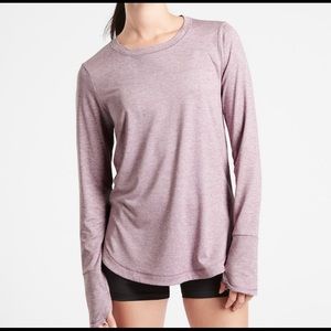 Athleta Uptempo Top in Velvety Pink/Flora Mauve, XS!